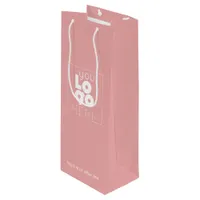 Custom Company Logo Pink Paper Wine Bag No Minimum