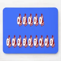 Merry Christmas Santa Claus Font Mouse Pad