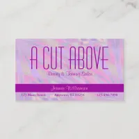 Purple Beauty Salon Appointment Card