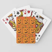 Happy Jack o Lantern Cartoon Pattern Poker Cards