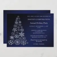 Blue Silver Festive Corporate holiday party   Invitation