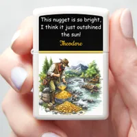 A gold miner treasures the river's bounty at dawn zippo lighter