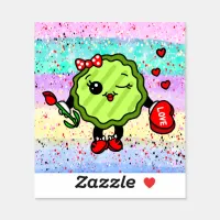 Be My Valentine Holiday Pickle   Sticker