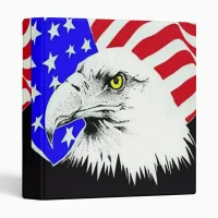 Bald Eagle and American Flag Binder