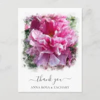 *~* Artistic Peony Floral Thank You AR1 Postcard