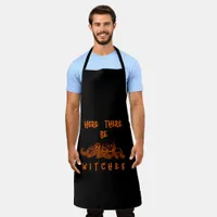 Here There Be Witches All-Over Print Apron