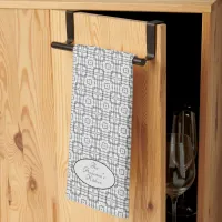 Monochrome Square Design Kitchen Towel