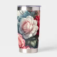 Timeless Rose Floral Charm Insulated Tumbler