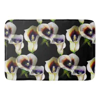 Sublime Watercolor Arum Calla Lilies Bath Mat