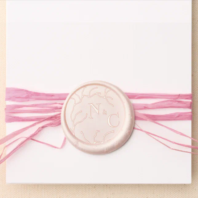 Bride and groom initials creepy halloween weddings wax seal sticker