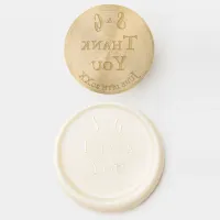 Thank You Couple Wedding Date Monogram Initials Wax Seal Stamp