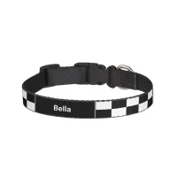 Black White Pattern Pet Collar