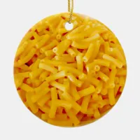 Funny Mac and Cheese Gag Gift Food Christmas Ceramic Ornament