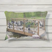 Frog Bridge at Gardens Outdoor Accent 12x16 Pillow