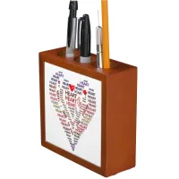 Words of Heart Desk Organizer