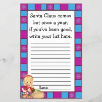 Santa Claus Christmas Wishes List for Kids Flyer