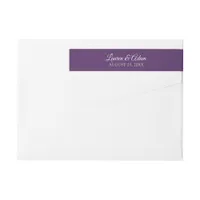 Wedding Return Address Label Wrap | Plum / Purple