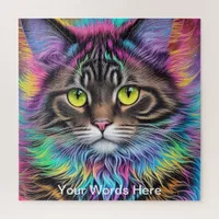 Rainbow Garden Neon Psychedelic Wildlife Nature  Jigsaw Puzzle