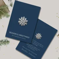 Elegant Snowflake Season's Greetings Card