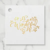 It's A Wonderful Life Quote Christmas Holiday Foil Favor Tags