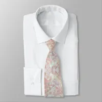 Vintage roses in cream - floral pattern neck tie