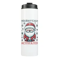  Personalized Holiday Calm Santa Thermal Tumbler