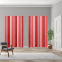 Modern striped design in various shades of red  blackout curtains