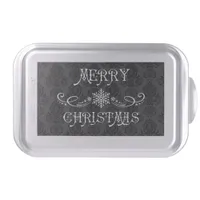 Christmas Elegant, Victorian Black Damask  Cake Pan