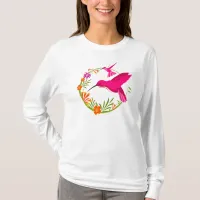 Pretty Hummingbirds and Flowers T-Shirt