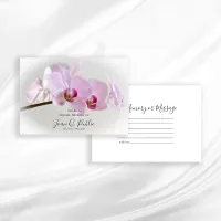 Pink Orchid Flower Share a Memory Funeral  Note Card