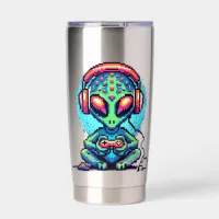 Escape Your World | Pixel Art Alien Insulated Tumbler