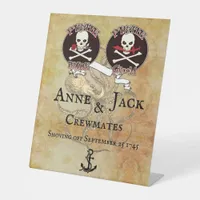 Pirate Wedding  Pedestal Sign