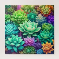 Aloe Vera and Succulents Collage   Jigsaw Puzzle