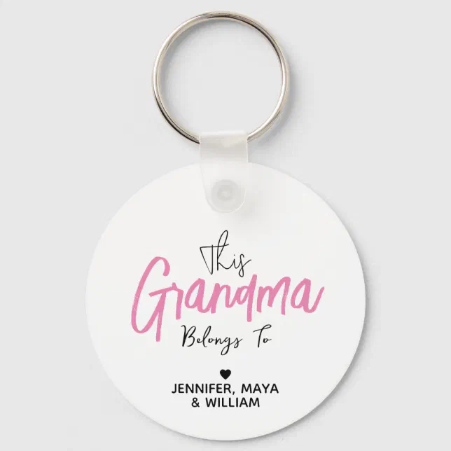 Personalized This Grandma Belongs To Mother's Day Keychain