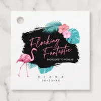 Flamingo Bachelorette Flocking Fantastic V2 ID930 Favor Tags