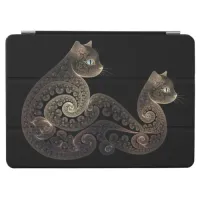 Serpentine fractal cat iPad air cover