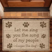 Song of My People Funny Dog Doormat