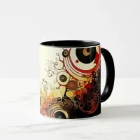 Spirals in Ink and Watercolor painting Mug
