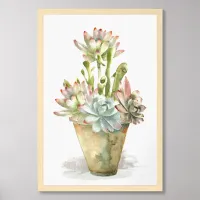 ... Succulent Poster- Framed Art