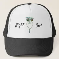 Hat - Wire Owl with Bead Eyes