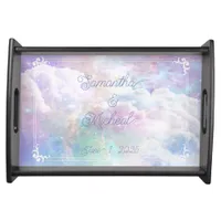 Dreamy Clouds and Stars Wedding Serving Tray