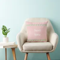 Daisies on pastel pink - romantic  throw pillow