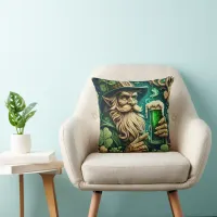 Enchanted Evening of Ale A Leprechauns Toast  Throw Pillow