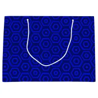 Blue Nested Hexagons Large Gift Bag