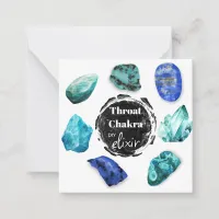 *~* Throat Chakra Elixir AP64 Stones Note Card