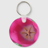 Pink Flower Keychain