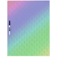 Diag Rainbow Gradient Floral Pattern Blue Green Dry-Erase Board