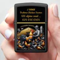 Leghorn Farmers Caring for Their Flock Zippo Lighter