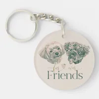 Fur-ever Friends Cute Dogs Keychain