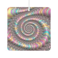 Fun Psychedelic Rainbow Unicorn Fractal Nautilus Air Freshener